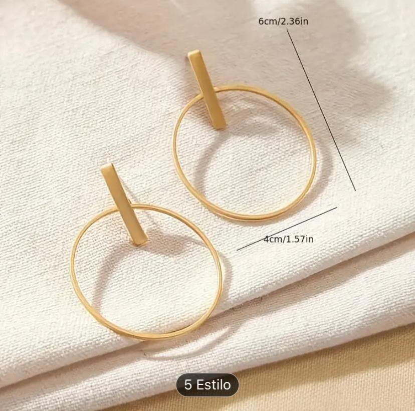 Pendientes de Gota de Circulo
