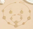 Conjunto de joya de 3 piezas con diseño de red espiral
