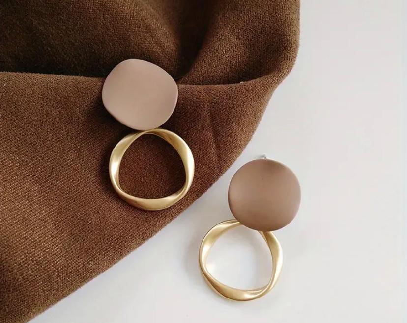 Pendientes Geometricos Para Mujer, Joyeria De Aleación