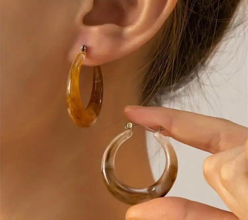 Pendientes De Aro Joyeria En Resina