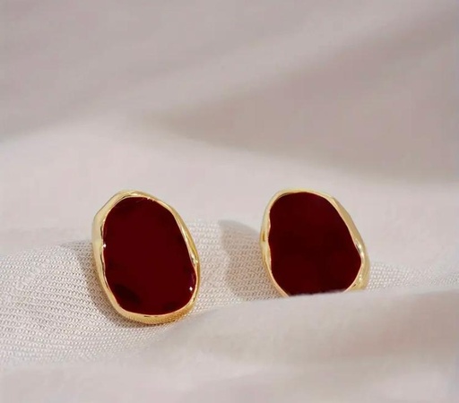 Pequeños Pendientes De Diseño Irregular, Aleacción De Joyeria Elegante
